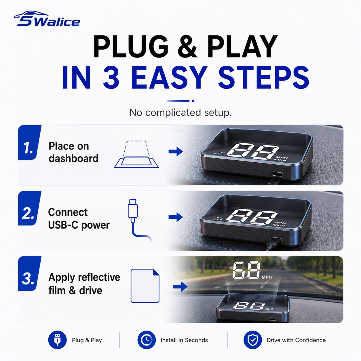 Car HUD — GPS Speedometer